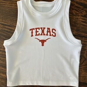 Albion Fit NWT University of Texas Longhorns White Crop Top